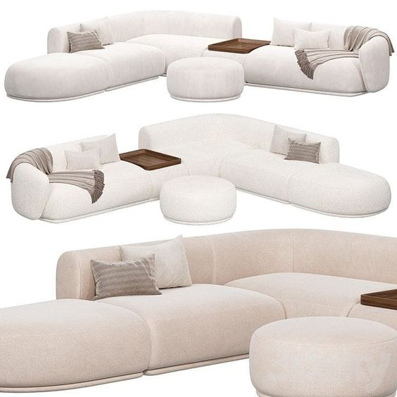 Luxe L-Shape Bouclé Sofa