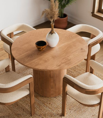 Rustic Elegance Round Dining Set