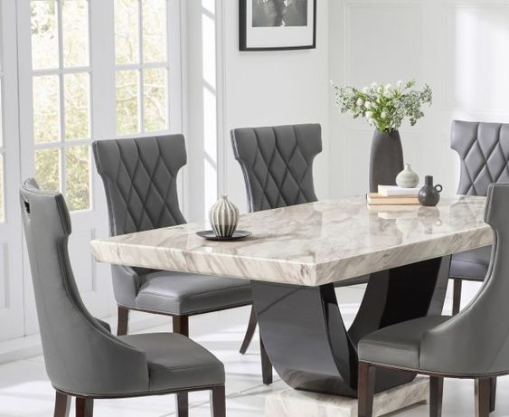 Elegance Marble Ensemble Dining Set