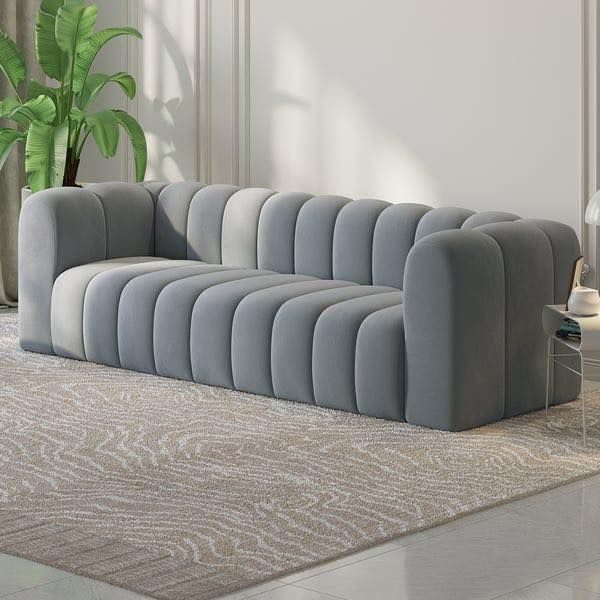 Lux Wave Velvet Sofa