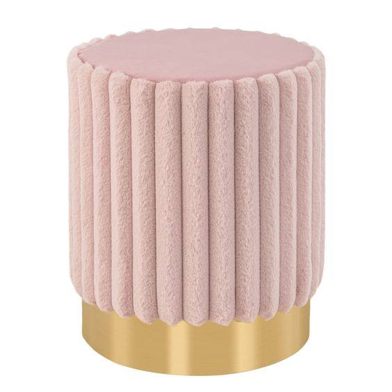 Blush Luxe Ottoman