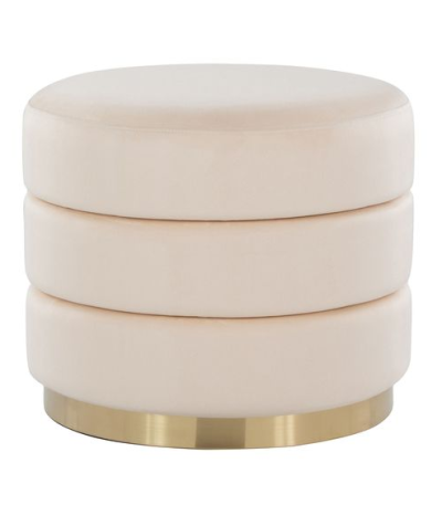 Ivory Elegance Ottoman